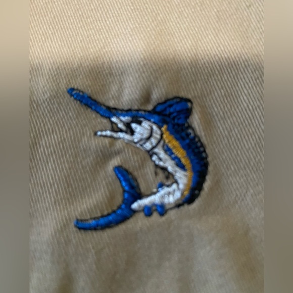 Island Republic Men’s Tan Shorts Embroidered With Fish Cruise Beach Sz 42 - Picture 6 of 14